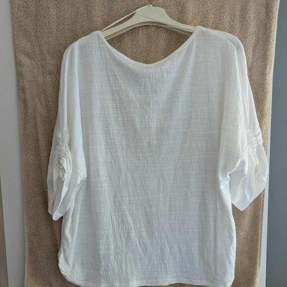 Max Studio London - White drop sleeve Top - Size XL NWT - Picture 1 of 6